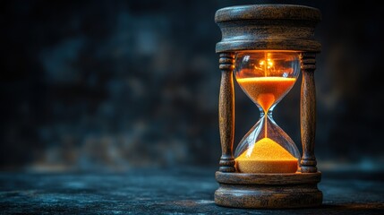 Vintage hourglass, time passing (2)