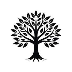 Obraz premium Minimalistic-logo-tree