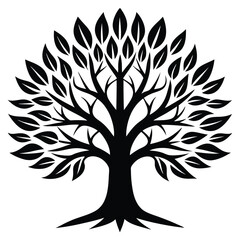 Obraz premium Minimalistic-logo-tree