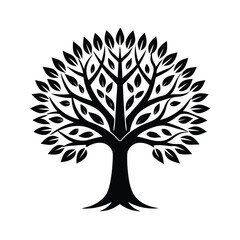 Obraz premium Minimalistic-logo-tree