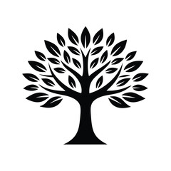 Obraz premium Minimalistic-logo-tree