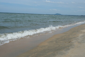 Sandy beach and sea for background