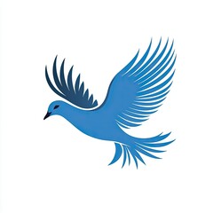Fototapeta premium Blue Bird in Flight: Vector Illustration