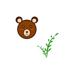 bear pattern on white background