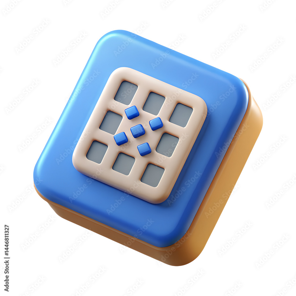 Poster high quality 3d rendering icon application user interface symbol graphic element modern style calend