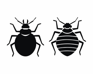 Bedbug icon silhouette vector illustration