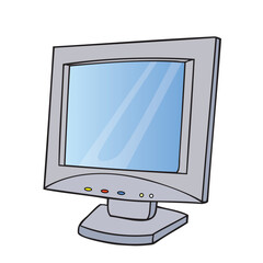 flat screen monitor vector illustration