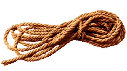 Brown Twisted Rope Isolated Background Illustration
