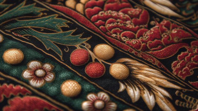 Full Frame Shot Of Traditional Patterned Batik Parang
