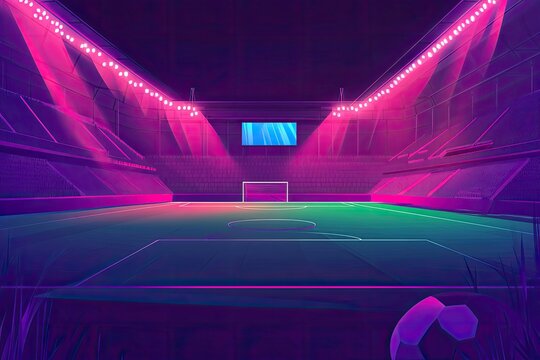 Night Stadium, Futuristic View