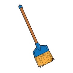 broom vector illustration