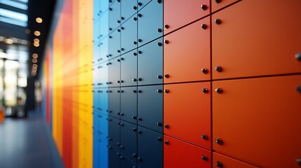 Abstract Colorful Metal Panel Wall Texture