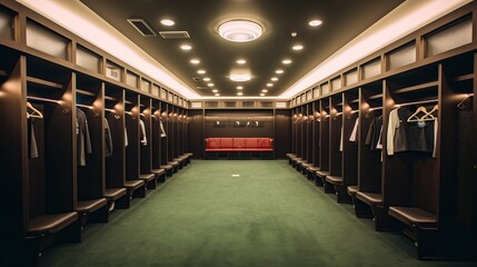 Modern Lockers in a Luxury Team Locker Room