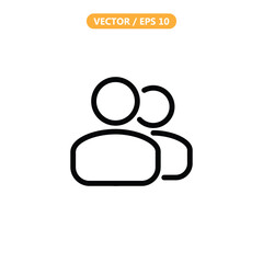 User Icon With Regular Style, Vector Illustration