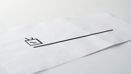 Close-up of ballot paper with marked box on white background, democracy, world, voting