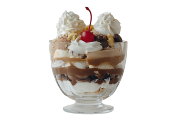 Chocolate, vanilla and strawberry Ice Cream