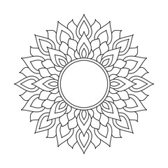 Elegant Vintage Lace Mandala for Coloring Book Page