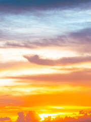 Beautiful dramatic scenic sunset sky background in the evening