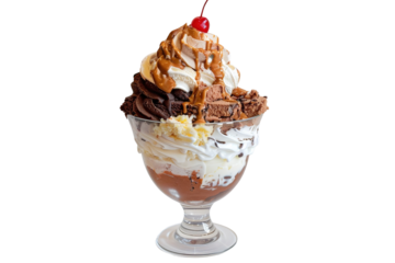 Chocolate, vanilla and strawberry Ice Cream