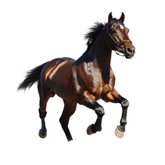 Powerful Brown Horse Galloping