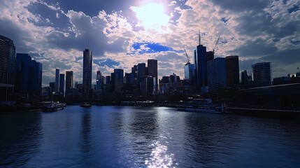 Obraz premium Dubai skyline at night, United Arab Emirates. Black and white
