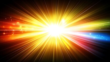 Obraz premium Radiant burst, vibrant colors, dark background