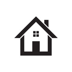 Simple House Icon, Home Symbol for Real Estate and Property