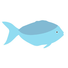 Illustration set of various tropical fish