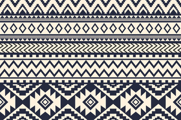 Seamless ethnic pattern made of geometric shapes design for all types of textiles and print