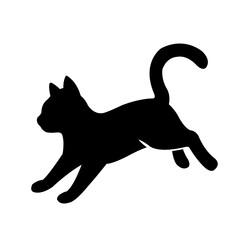 Running Cat Silhouette