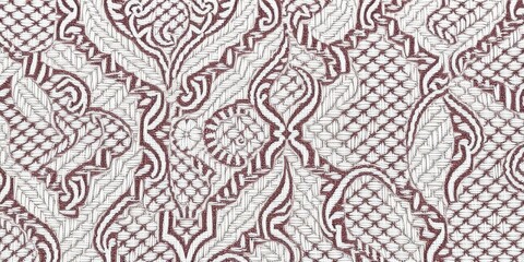 Fototapeta premium Intricate woven jacquard fabric, close-up showing raised textures and subtle shadows, elegant, shadow