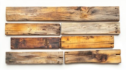 Fototapeta premium Set of rustic wooden planks