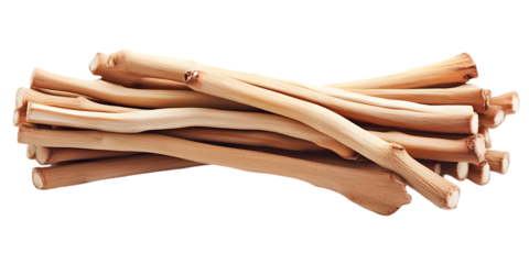 Close Up Of Stacked Grissini Bread Sticks Isolated On Transparent Background Illustration