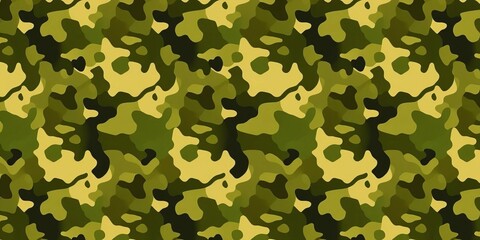 Naklejka premium Modern geometric abstract camouflage seamless pattern Military-inspired design ideal for textiles, apparel, and print , illustration, poster