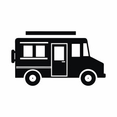Food Truck icon silhouette vector illustration
