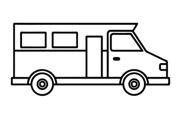 Food Truck silhouette vector illustration