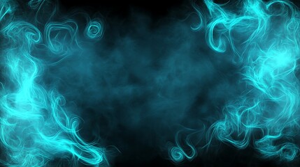 Obraz premium Teal Smoke Abstract Background