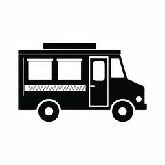 Food Truck icon silhouette vector illustration