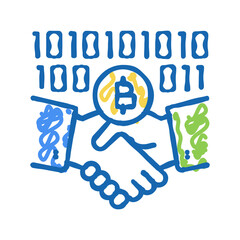 investing ico icon doodle illustration