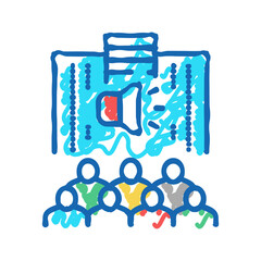 cpr cardiopulmonary resuscitation icon doodle illustration