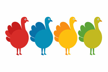 set of Turkey icon silhouette vector illustration