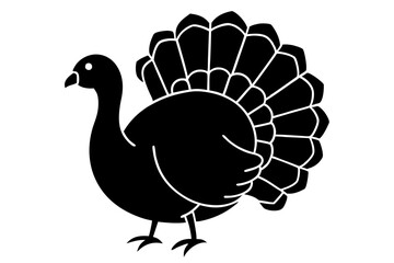 Turkey icon silhouette vector illustration