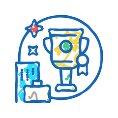 career growth benefits icon doodle illustration