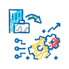 experience benefits icon doodle illustration