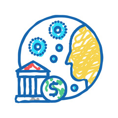 into epidemic benefits icon doodle illustration