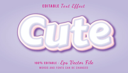 cute 3d text effect design