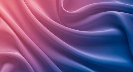Obraz premium Flowing Fabric Texture with Gradient Color Blend of Pink and Blue