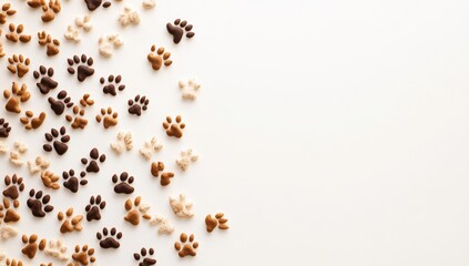 Dog Food Treats in Paw Print Shapes