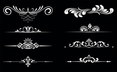 Vintage set. Floral elements for design monograms, invitations, frames, menus and labels. Graphic design of the website, cafes, boutiques, hotels, wedding invitations.