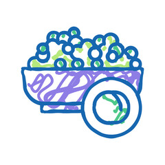 Fototapeta premium peas groat icon doodle illustration